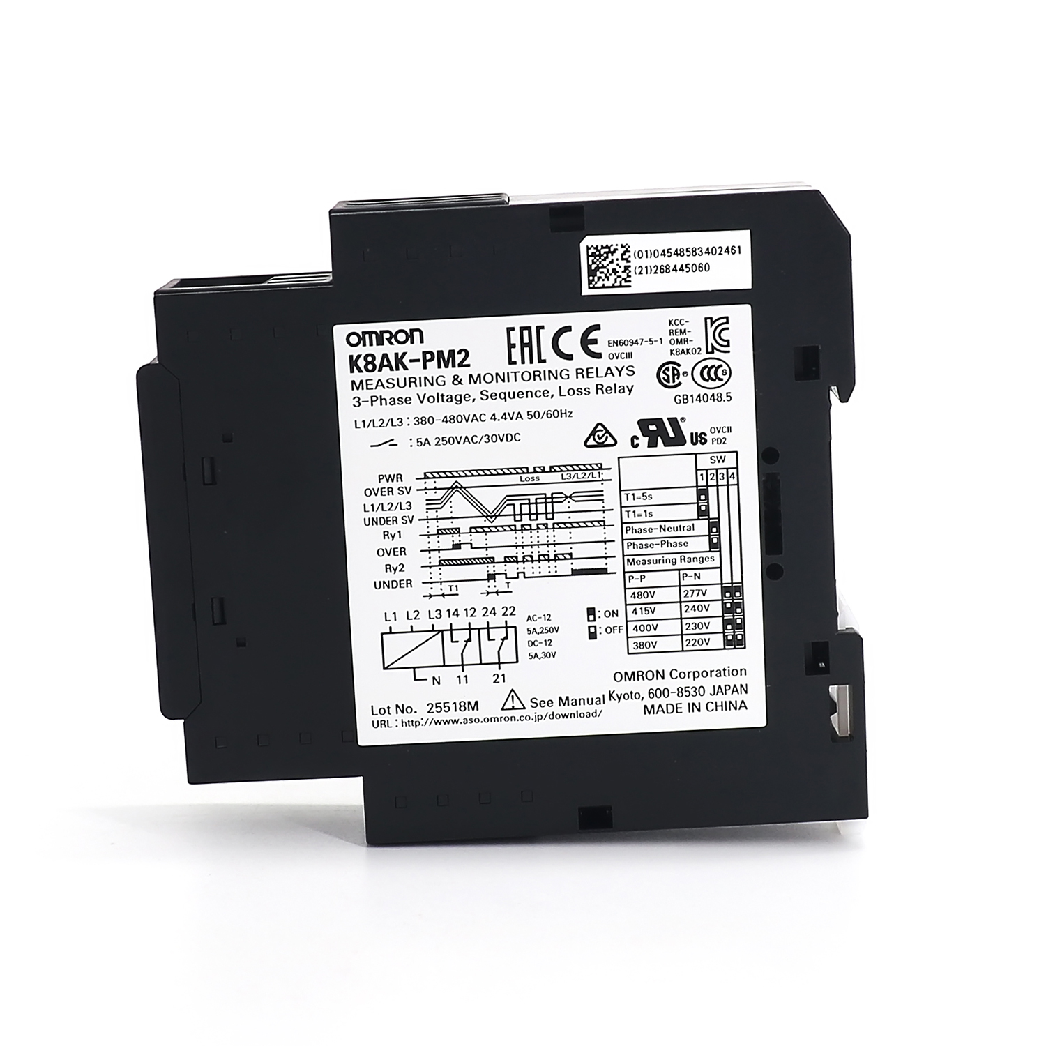 OMRON 欧姆龙 温度报警器 K8AK-TH12S 24VAC/DC