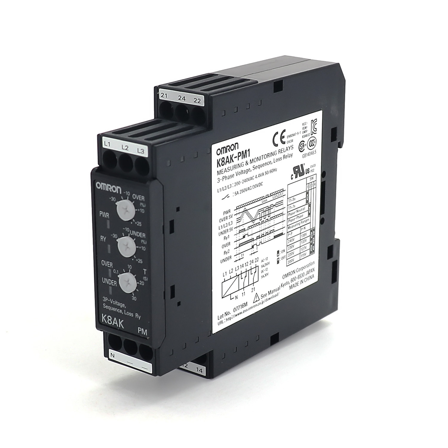 OMRON 欧姆龙 温度报警器 K8AK-TH12S 24VAC/DC