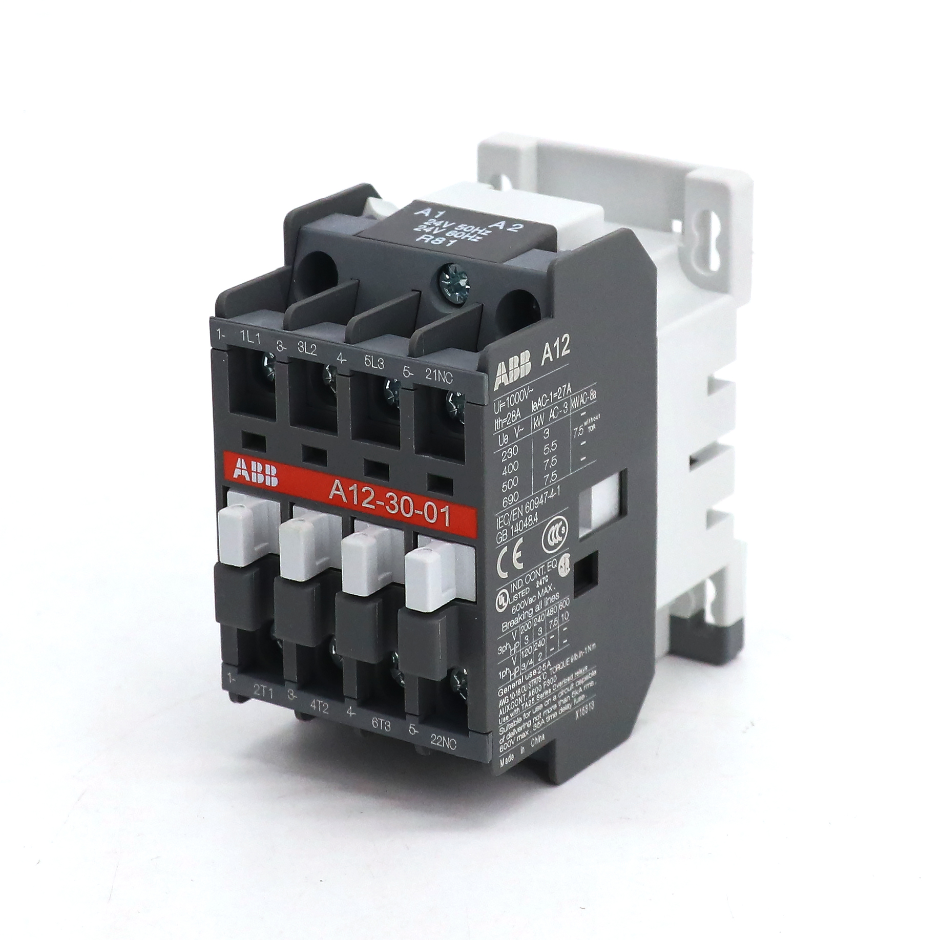 ABB A系列接触器 A12-30-01*110V 50Hz/110-120V 60Hz