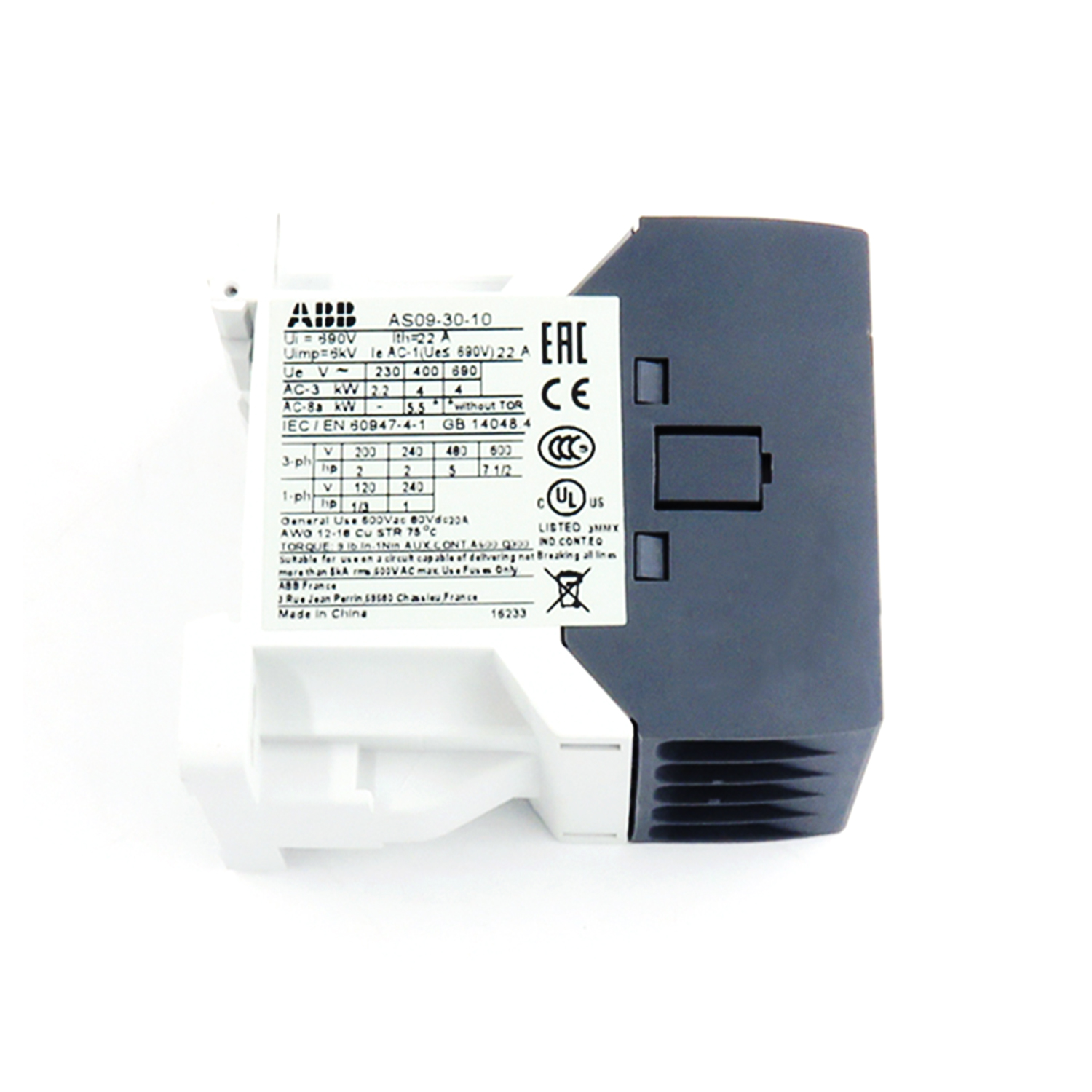 ABB AS系列接触器 AS09-30-01-28M*400V 50/60Hz