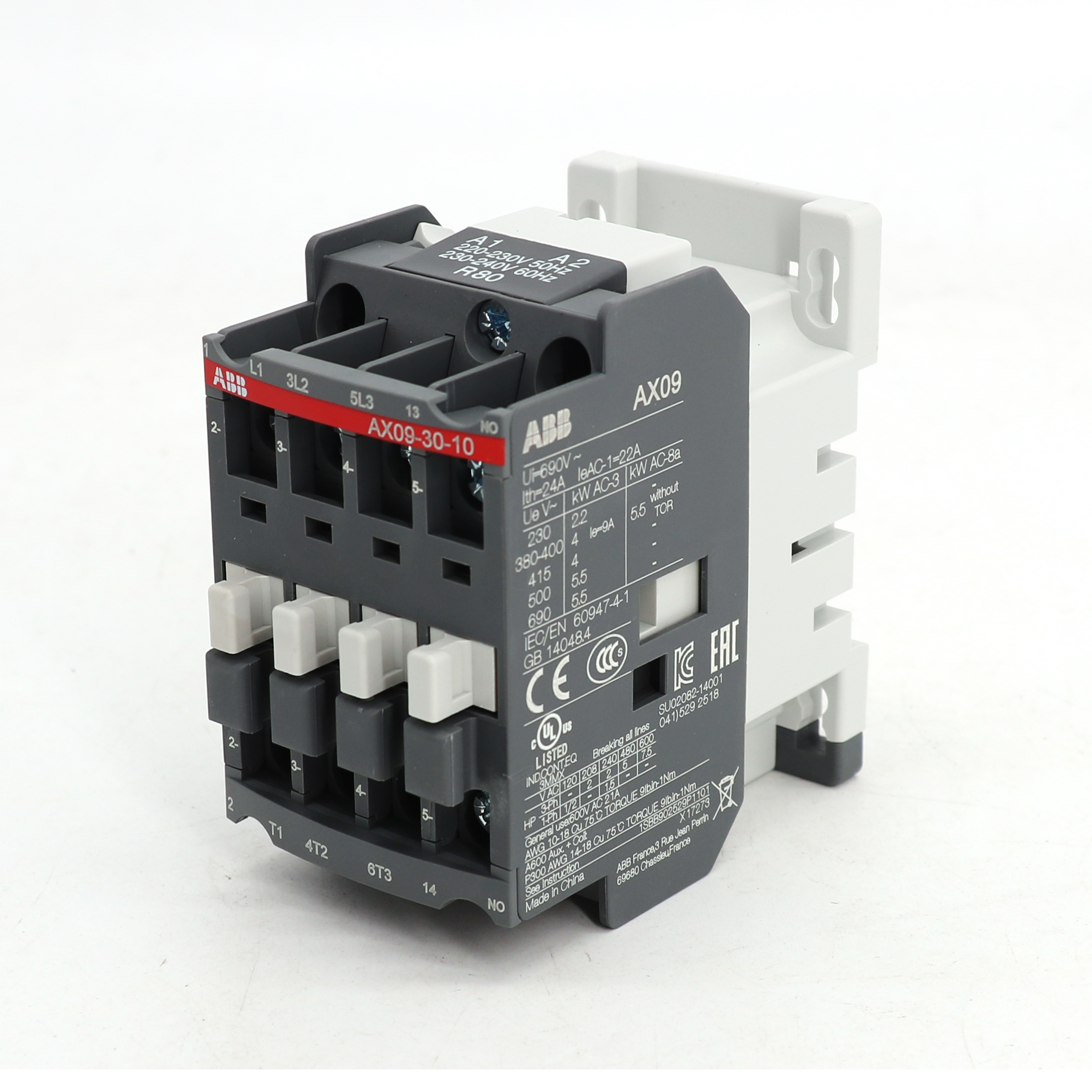 ABB 交流接触器 AX09-30-10-86*400-415V50Hz/415-440V60Hz