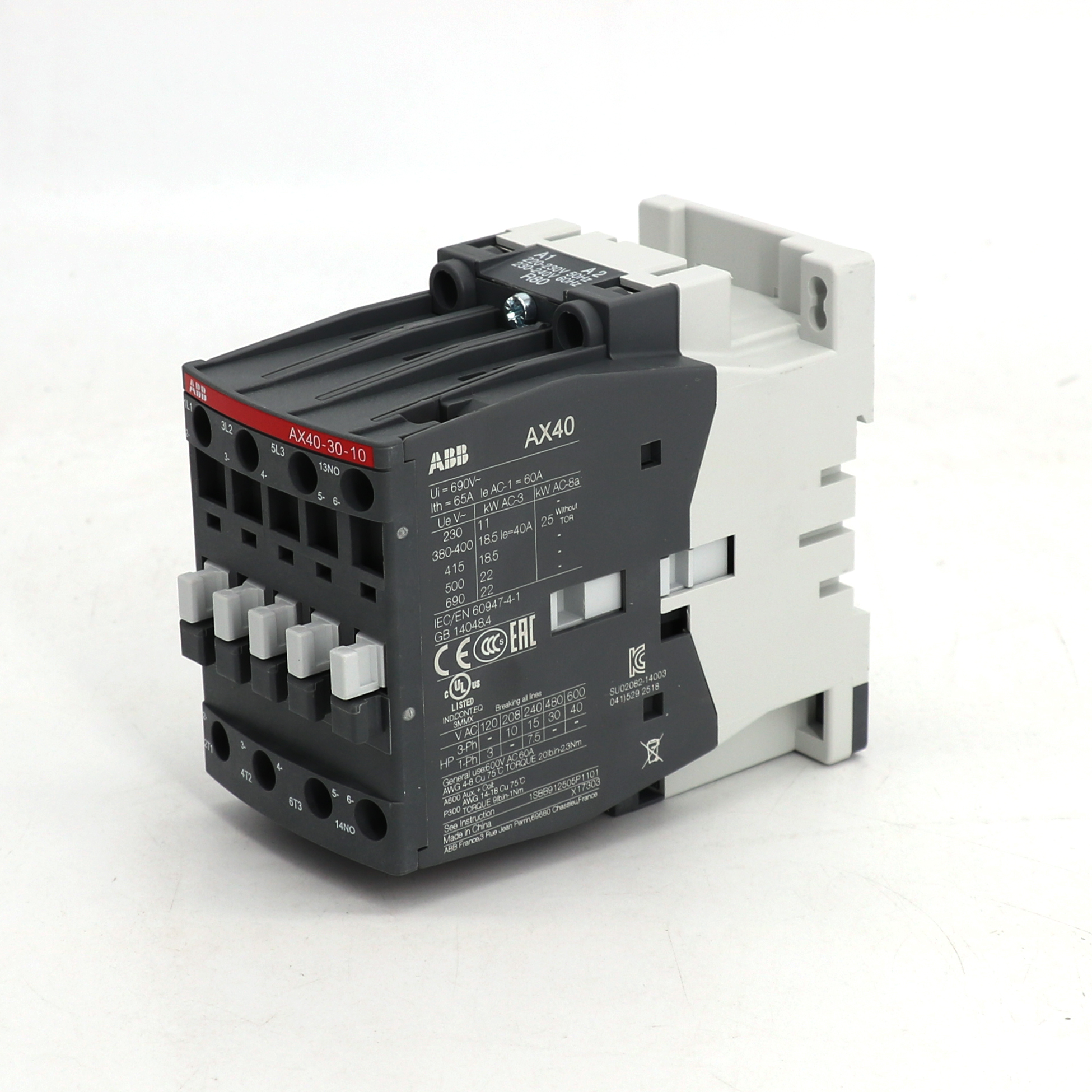 ABB 交流接触器 AX40-30-10-36*190V-50Hz/220V60Hz