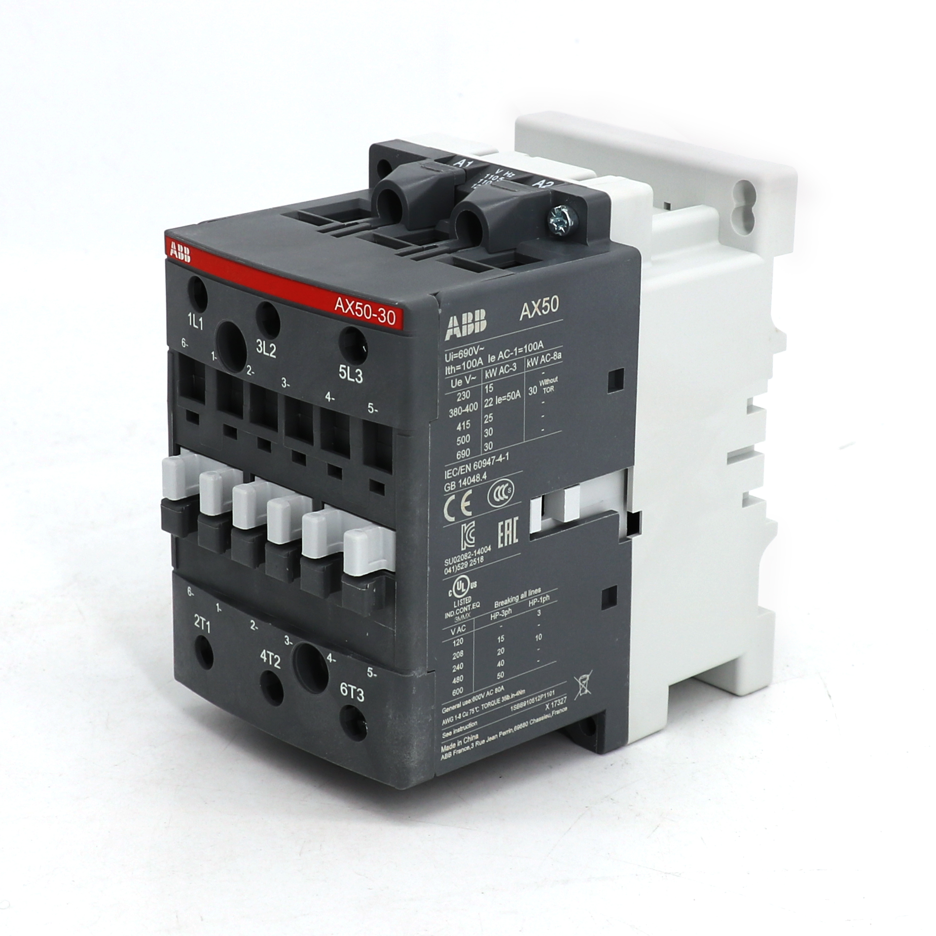 ABB 交流接触器 AX50-30-00-80*220-230V50Hz/230-240V60Hz