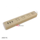 ABB 插排 五位五孔带总控带灯10A AF606-PG
