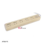 ABB 插排 五位五孔带总控带灯10A AF606-PG